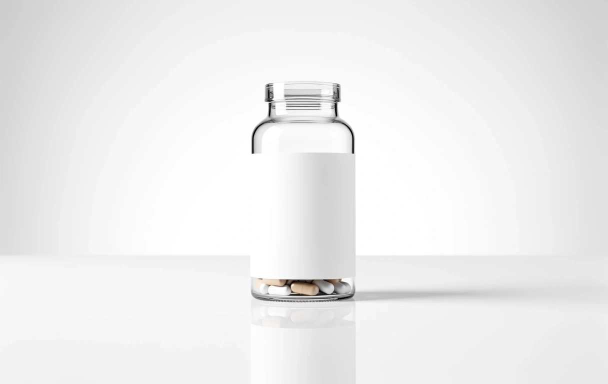 Natural supplement bottle