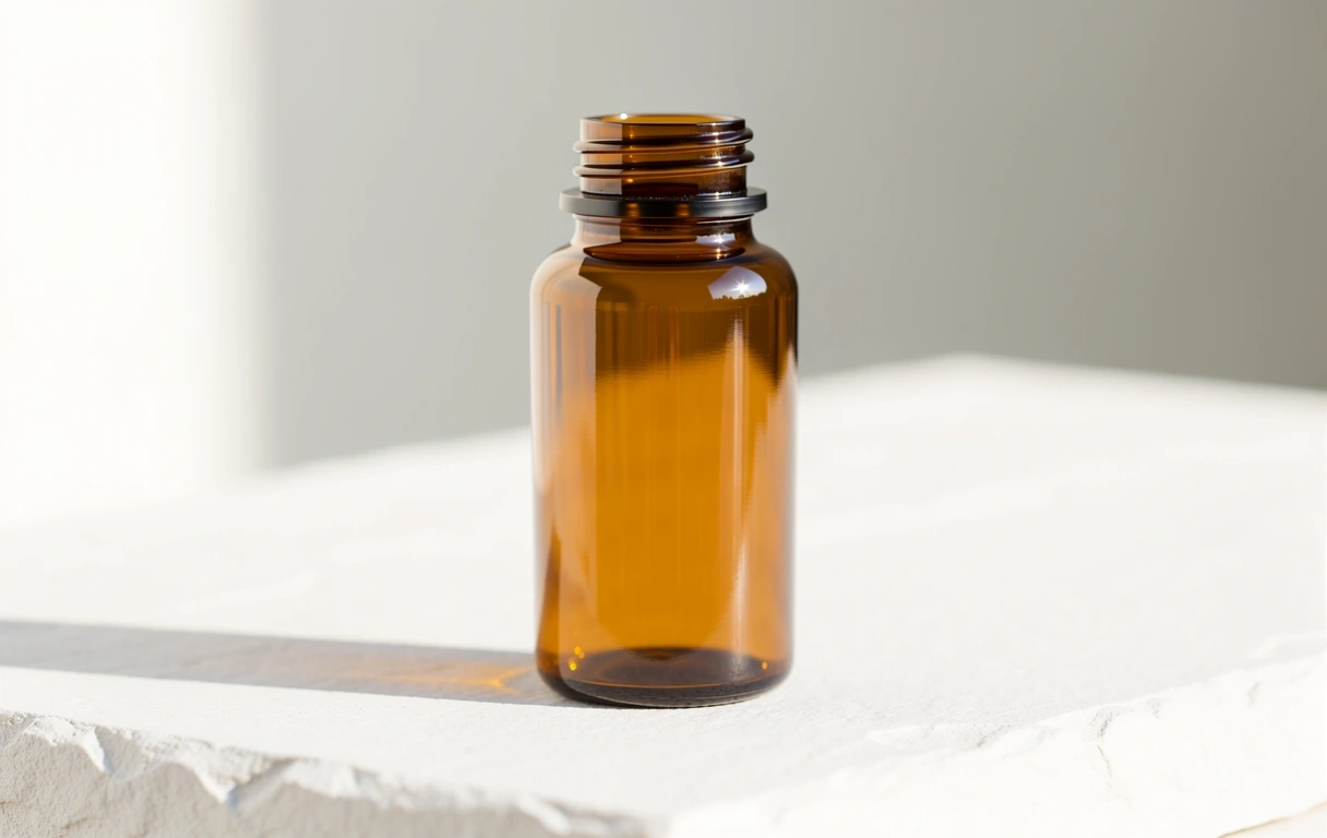 Natural eye care supplement bottle